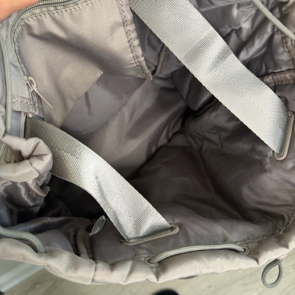 Beyond Yoga Taupe Drawstring Top Backpack with Lower Zip Compartment - Picture 9 of 9